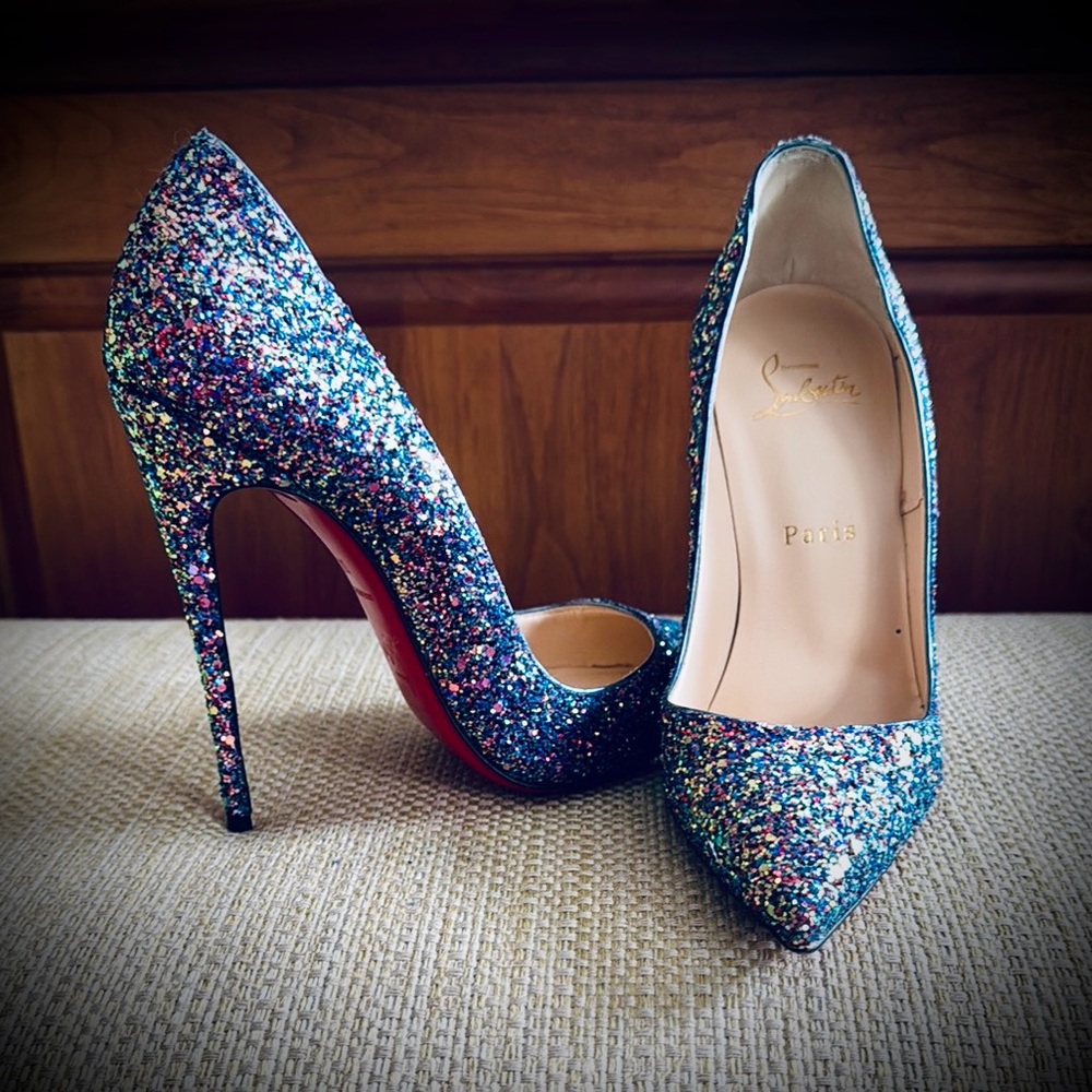 Christian Louboutin Multicolor Glitter Heels